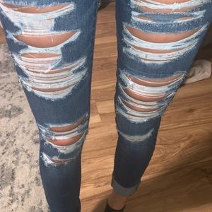 Ripped blue jeans by PACSUN!!